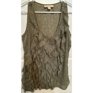 Michael Kors Olive Layered Women's Blouse‎ Tank Size 10